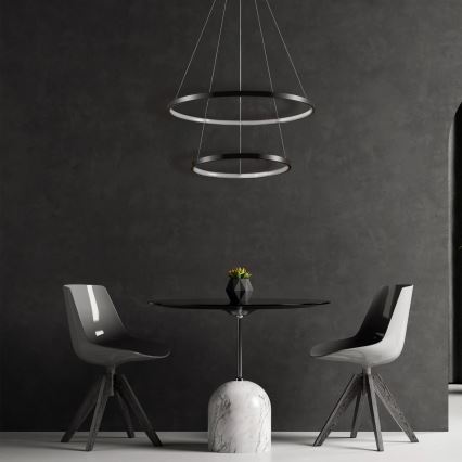 LED pendel LEA LED/35W/230V 4000K diameter 60 cm sort