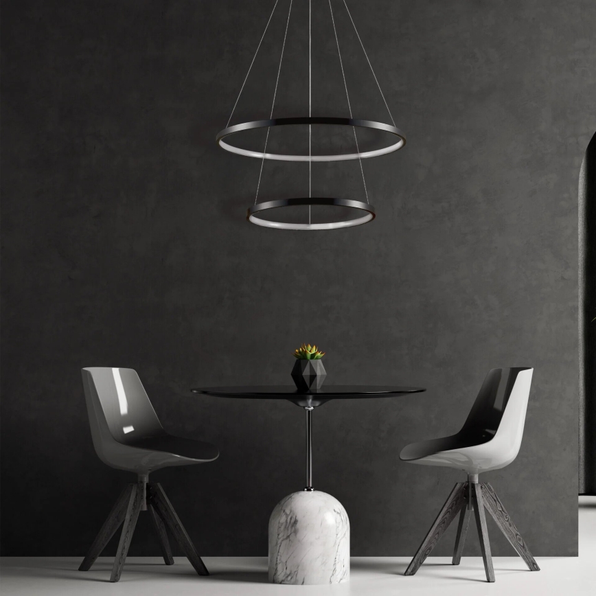 LED pendel LEA LED/35W/230V 4000K diameter 60 cm sort