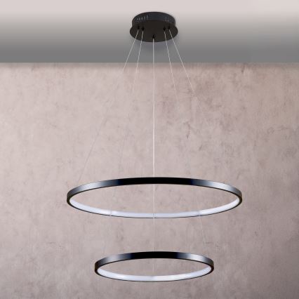 LED pendel LEA LED/35W/230V 4000K diameter 60 cm sort