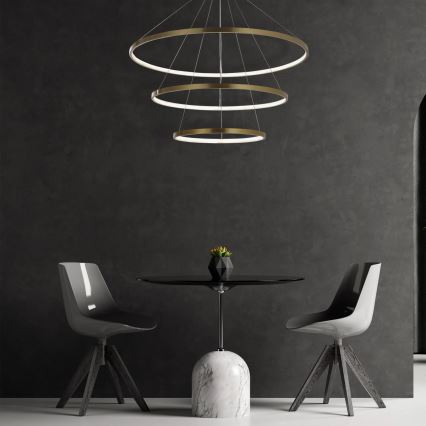 LED pendel LEA LED/60W/230V 4000K diameter 80 cm guldfarvet