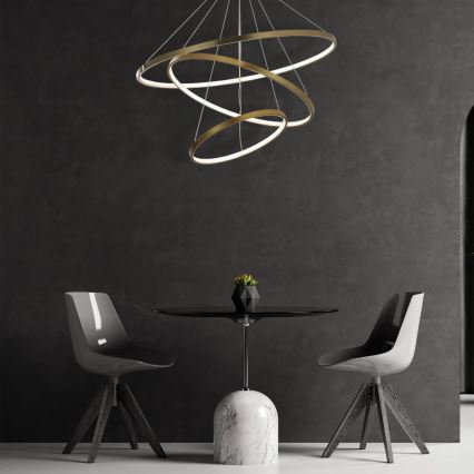 LED pendel LEA LED/60W/230V 4000K diameter 80 cm guldfarvet