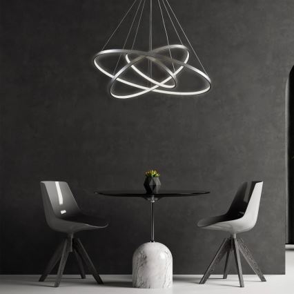 LED pendel LEA LED/60W/230V 4000K diameter 80 cm mat krom