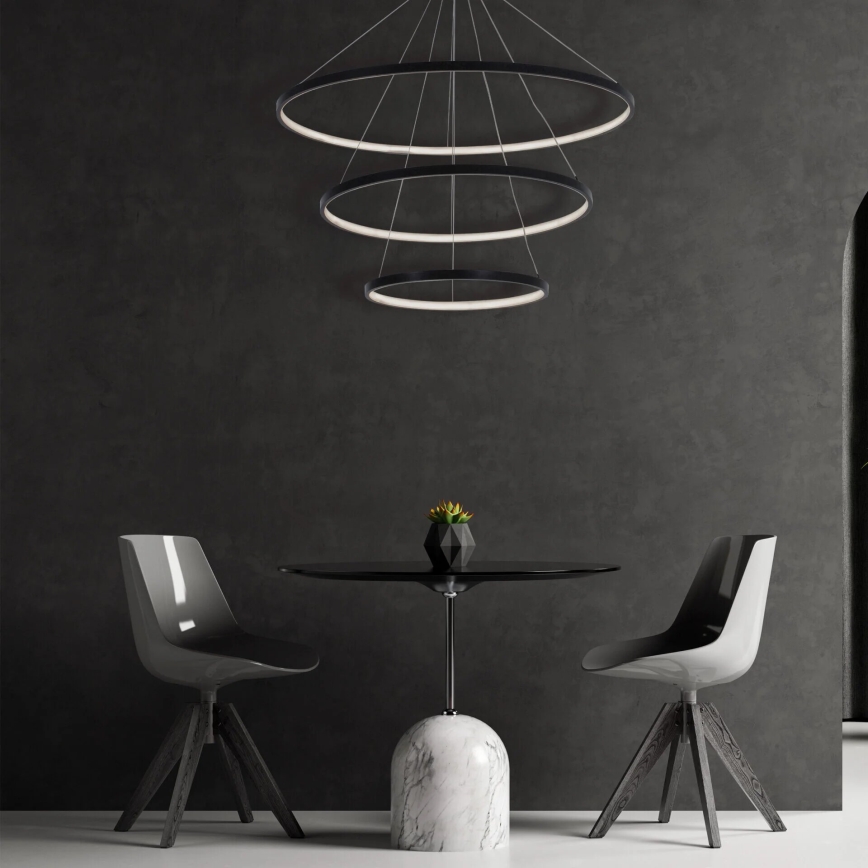 LED pendel LEA LED/60W/230V 4000K diameter 80 cm sort