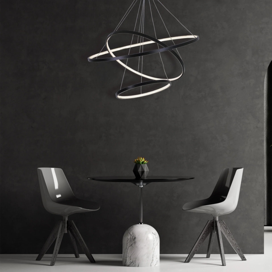 LED pendel LEA LED/60W/230V 4000K diameter 80 cm sort