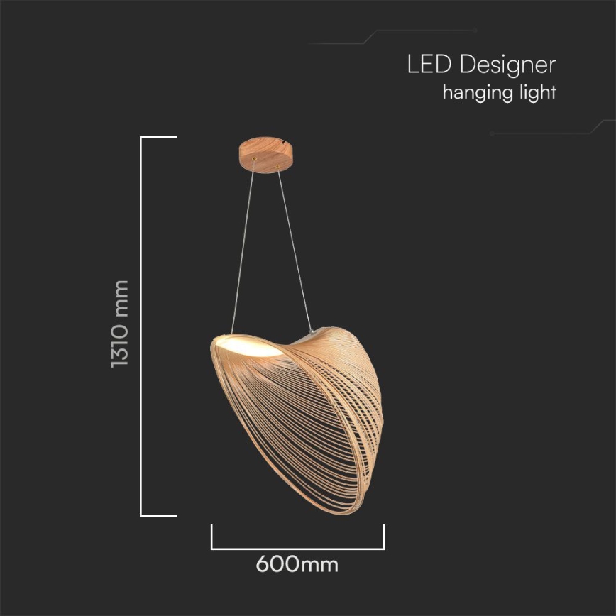 LED pendel LED/10W/230V 3000K beige