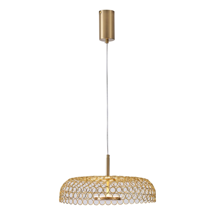 LED pendel LED/10W/230V 3000K guldfarvet diameter 35 cm