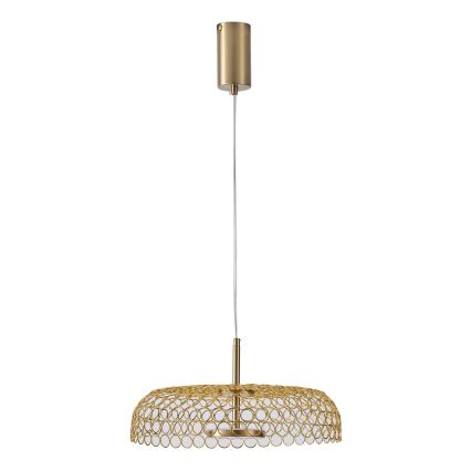 LED pendel LED/10W/230V 3000K guldfarvet diameter 35 cm
