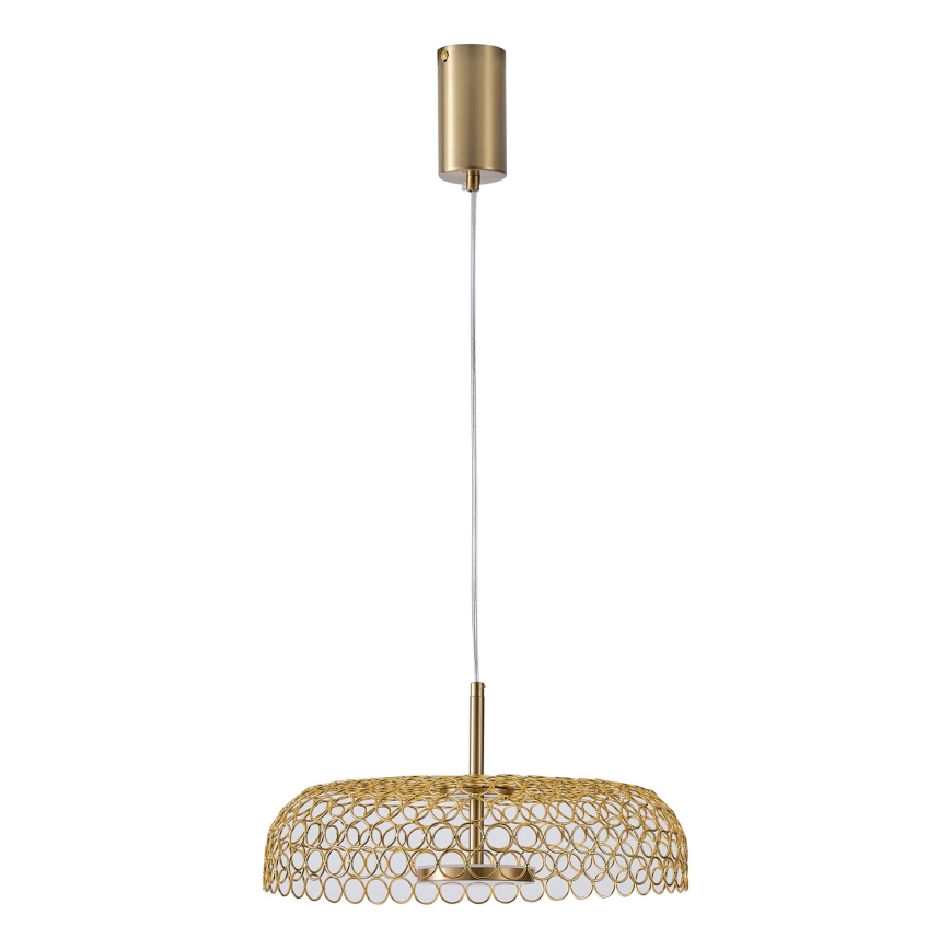LED pendel LED/10W/230V 3000K guldfarvet diameter 35 cm
