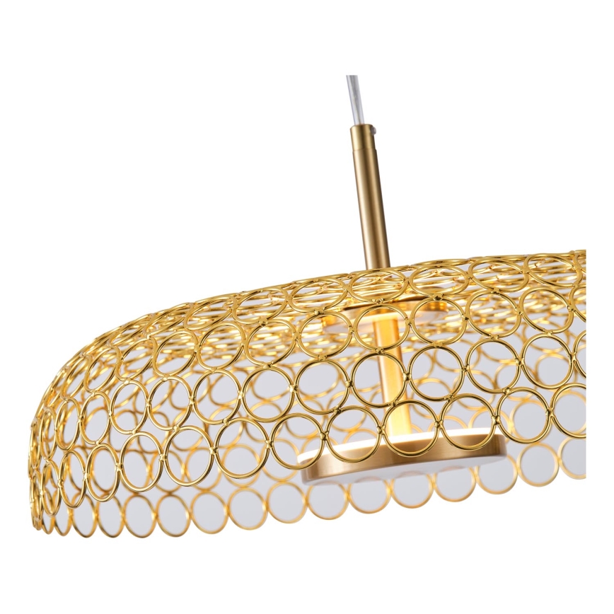 LED pendel LED/10W/230V 3000K guldfarvet diameter 35 cm