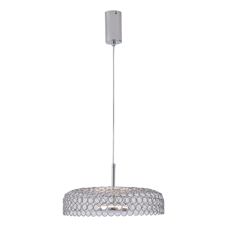 LED pendel LED/10W/230V 3000K skinnende krom diameter 35 cm