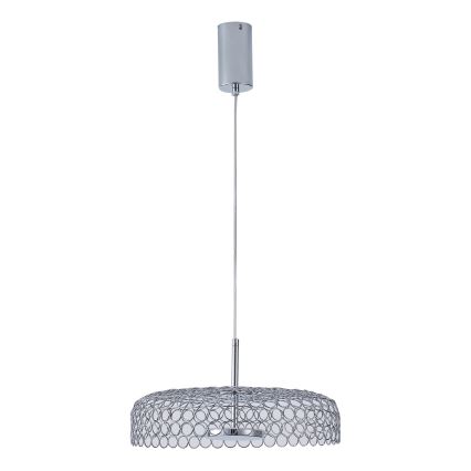 LED pendel LED/10W/230V 3000K skinnende krom diameter 35 cm
