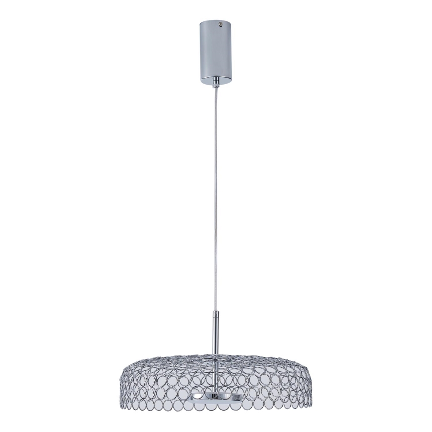 LED pendel LED/10W/230V 3000K skinnende krom diameter 35 cm