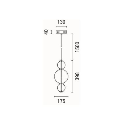 LED pendel LED/12,6W/230V 3000K