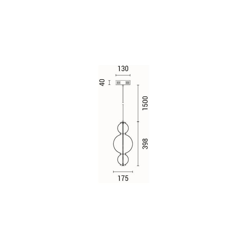 LED pendel LED/12,6W/230V 3000K