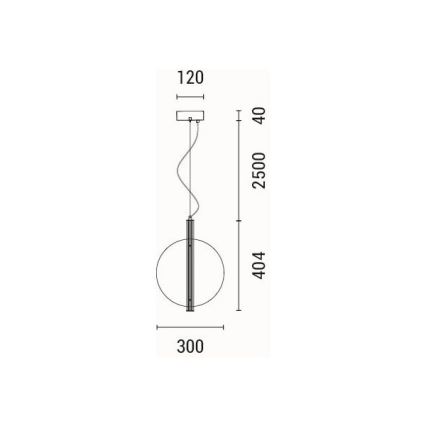 LED pendel LED/12,6W/230V 3000K