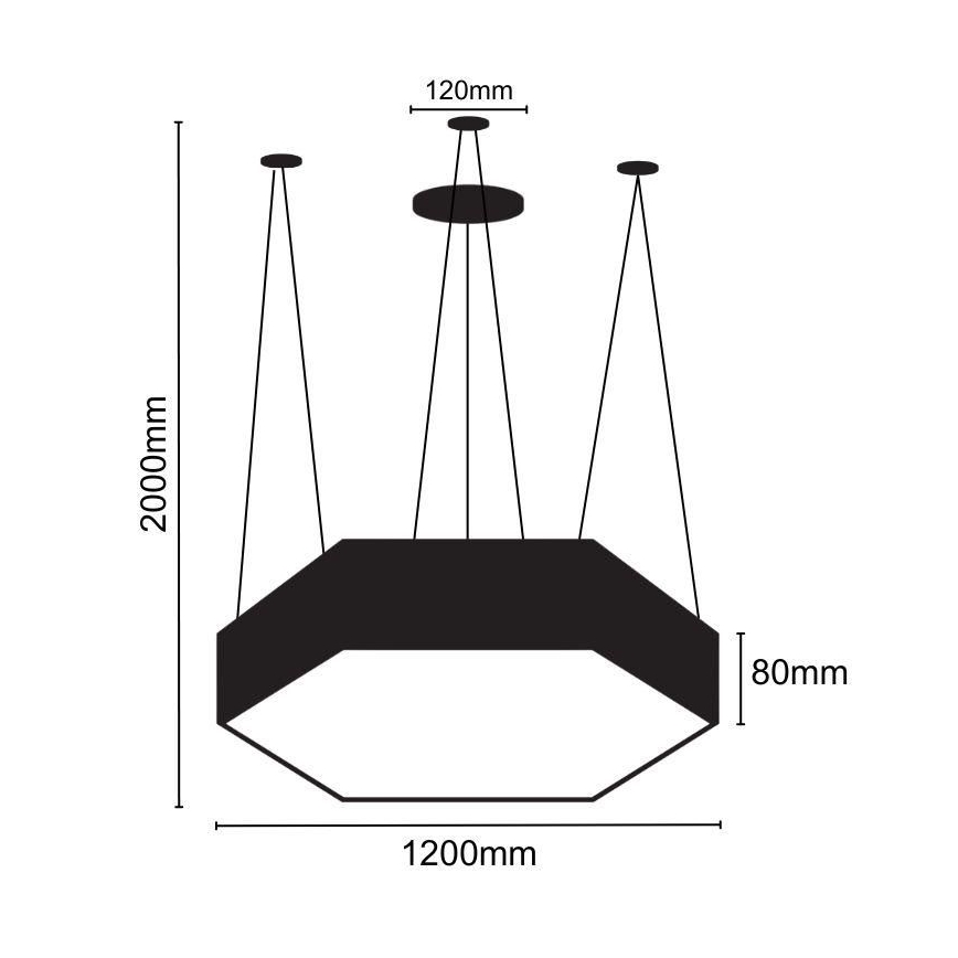 LED pendel LED/120W/230V 4000K diameter 120 cm