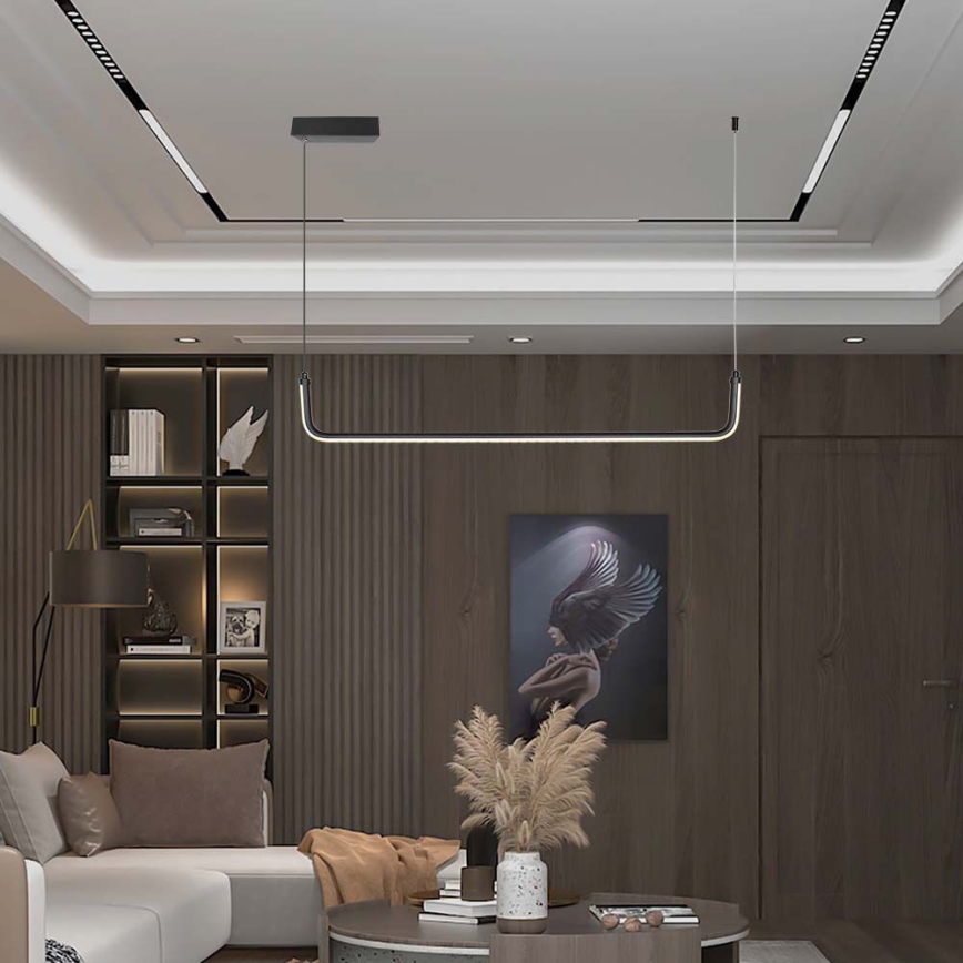 LED pendel LED/12W/230V 4000K 90 cm sort