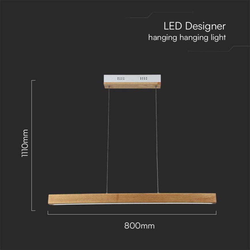 LED pendel LED/12W/230V 4000K brun