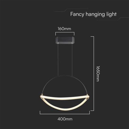 LED pendel LED/12W/230V 4000K diameter 40 cm