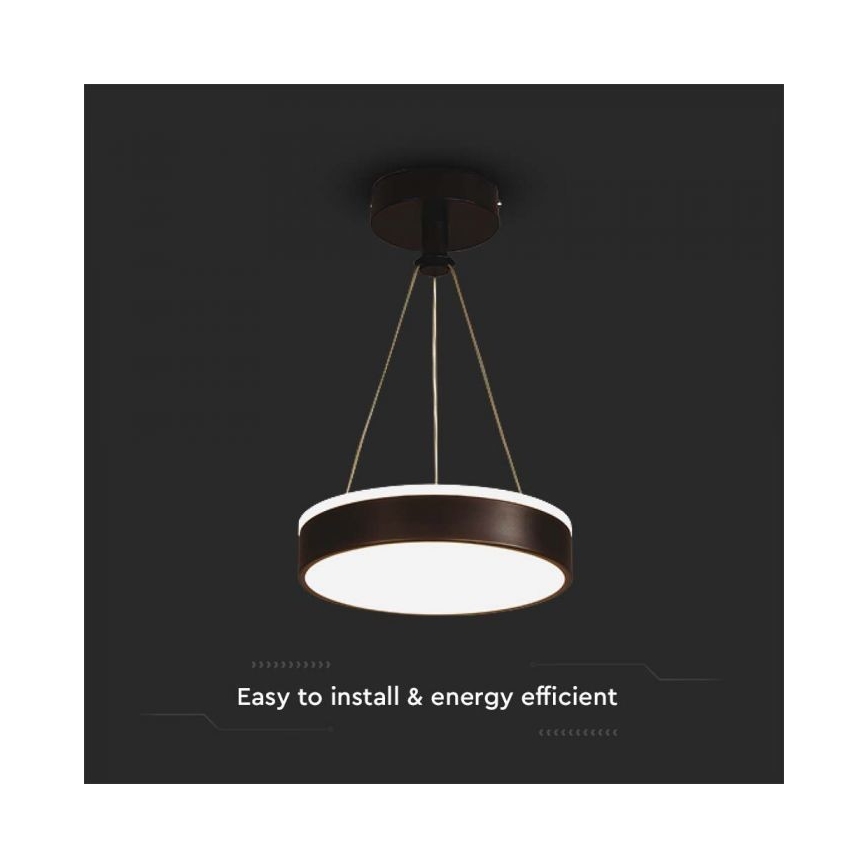 LED pendel LED/12W/230V 4000K sort