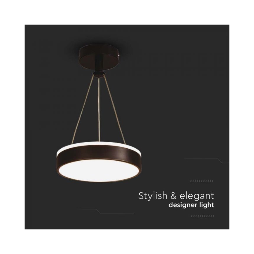 LED pendel LED/12W/230V 4000K sort