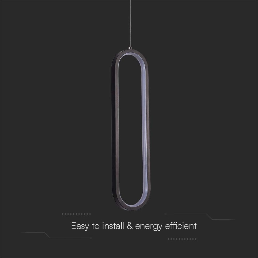 LED pendel LED/13W/230V 4000K sort