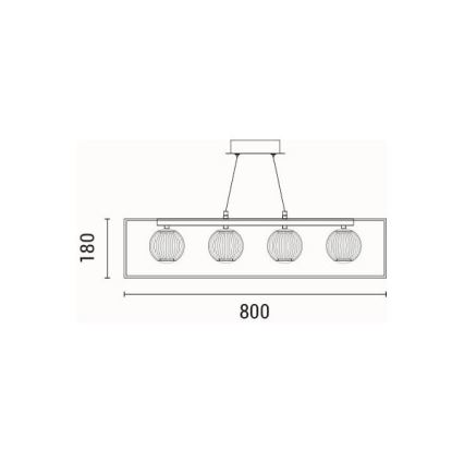 LED pendel LED/14W/230V 3000K