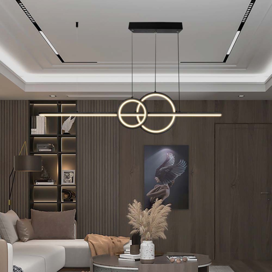 LED pendel LED/15W/230V 4000K 80 cm sort