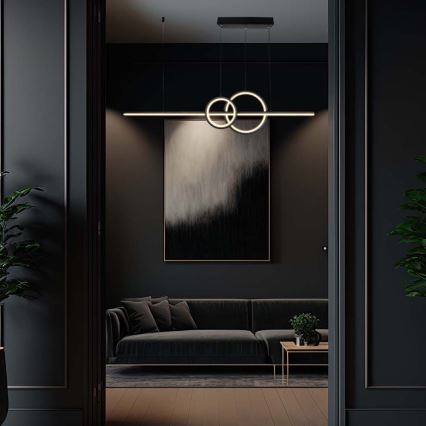 LED pendel LED/15W/230V 4000K 80 cm sort