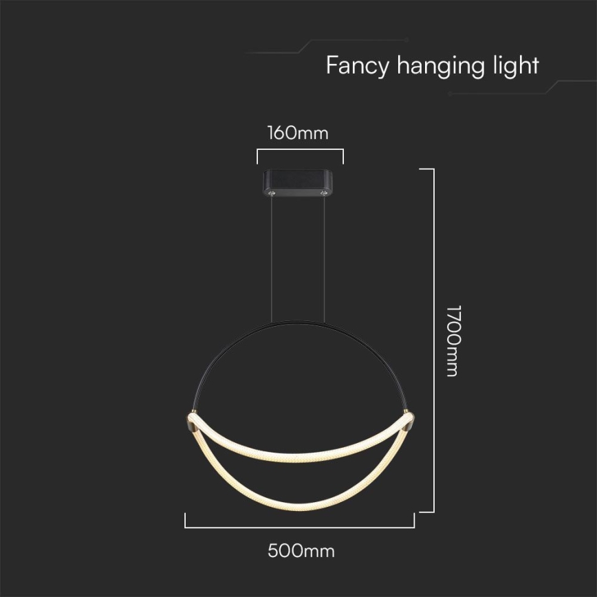 LED pendel LED/16W/230V 3000K diameter 50 cm