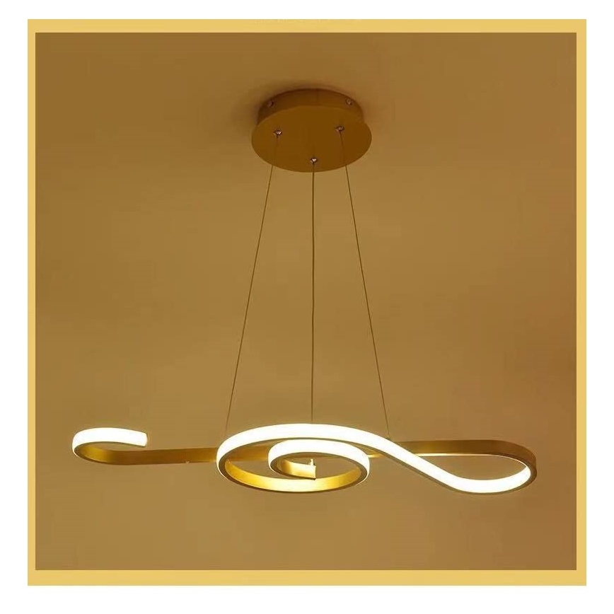 LED pendel LED/18W/230V 3000K guldfarvet