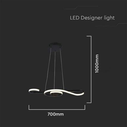 LED pendel LED/18W/230V 3000K sort