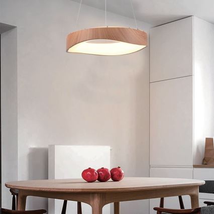 LED pendel LED/18W/230V 3000K ø 40 cm brun