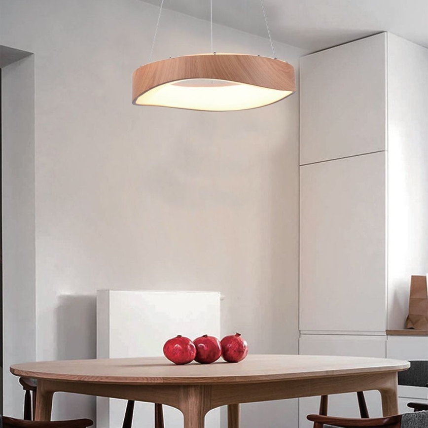 LED pendel LED/18W/230V 3000K ø 40 cm brun