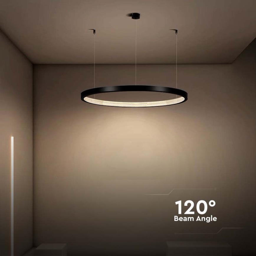 LED pendel LED/19W/230V 4000K sort