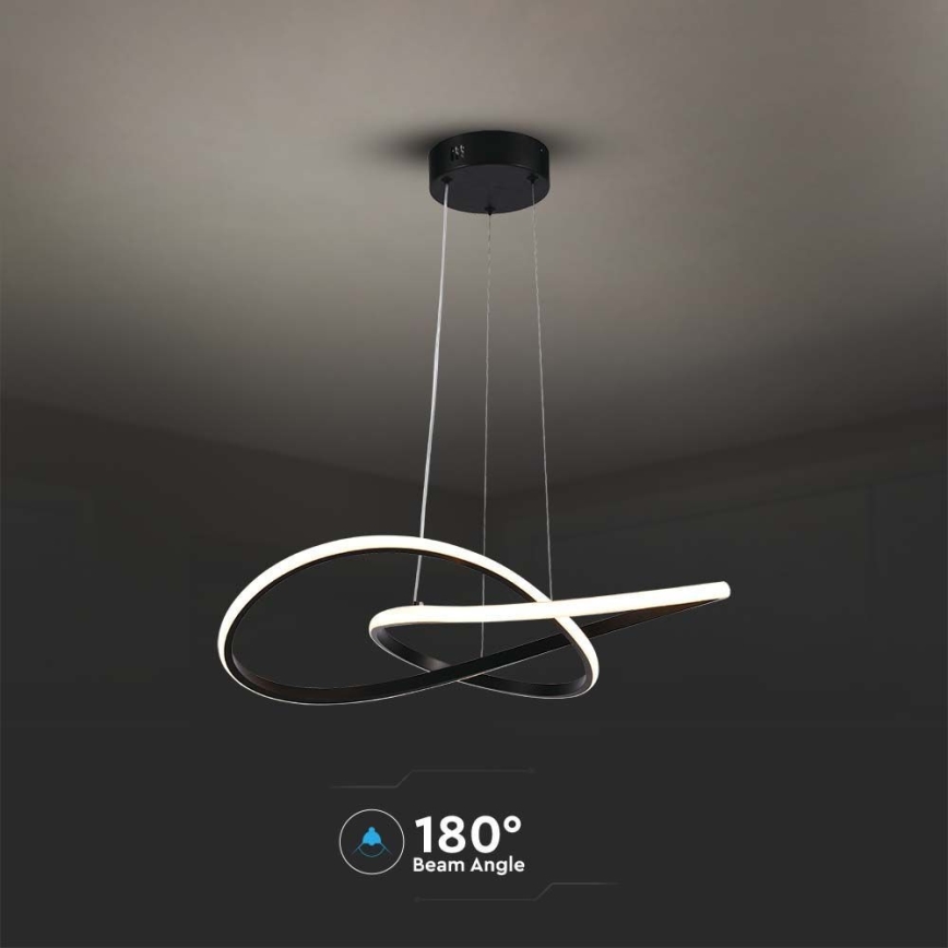 LED pendel LED/20W/230V 3000K sort