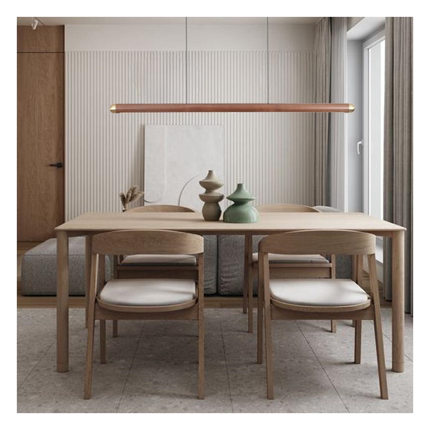 LED pendel LED/22W/230V 4000K 120 cm aske/massivt træ