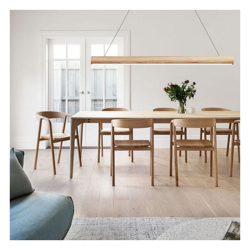 LED pendel LED/22W/230V 4000K 120 cm aske/massivt træ