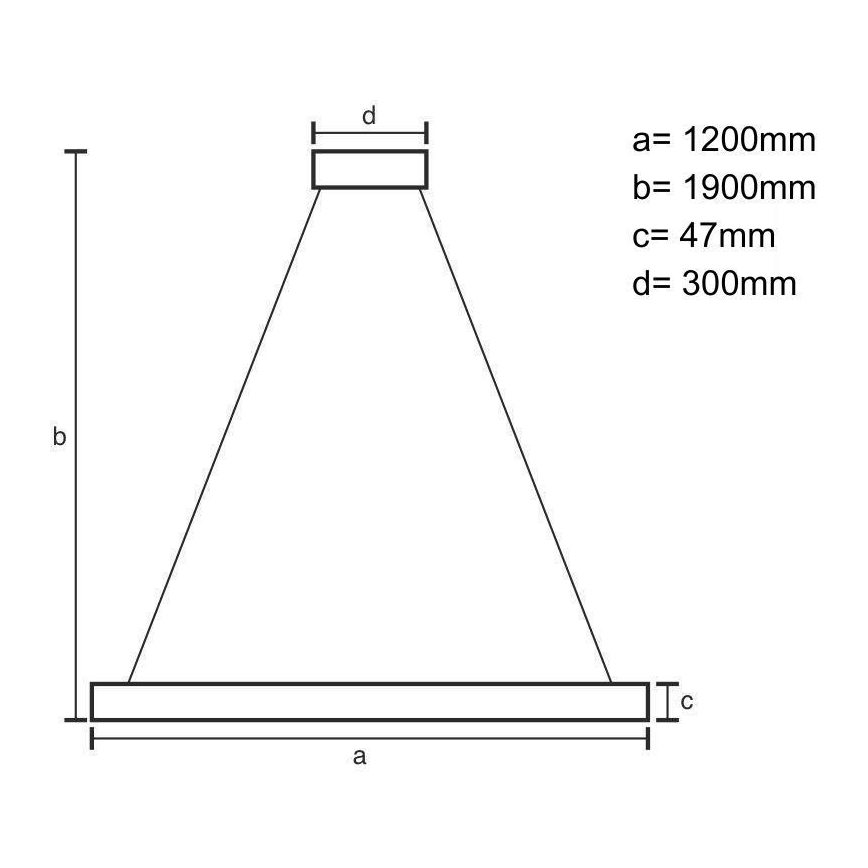 LED pendel LED/22W/230V 4000K 120 cm aske/massivt træ