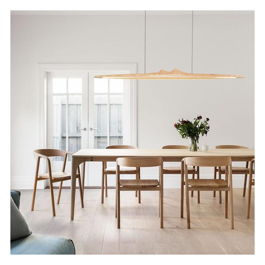 LED pendel LED/22W/230V 4000K 120 cm aske/massivt træ