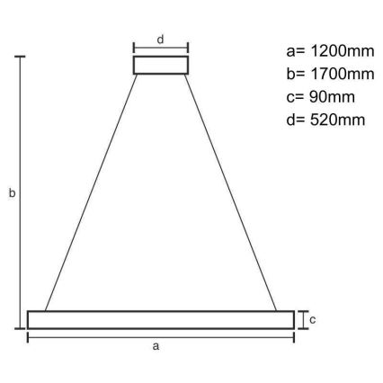 LED pendel LED/22W/230V 4000K 120 cm aske/massivt træ