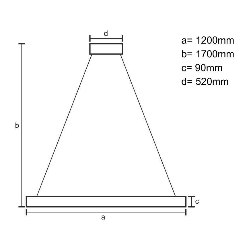 LED pendel LED/22W/230V 4000K 120 cm aske/massivt træ