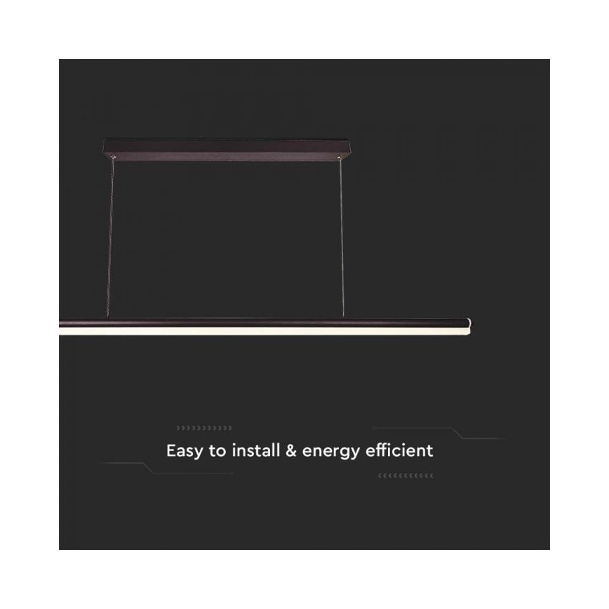 LED pendel LED/23W/230V 4000K 120 cm sort