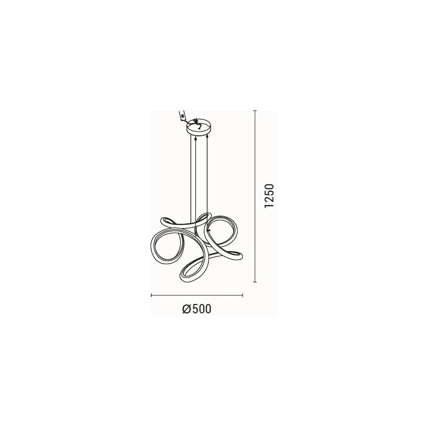 LED pendel LED/24W/230V 3000K 50x120 cm