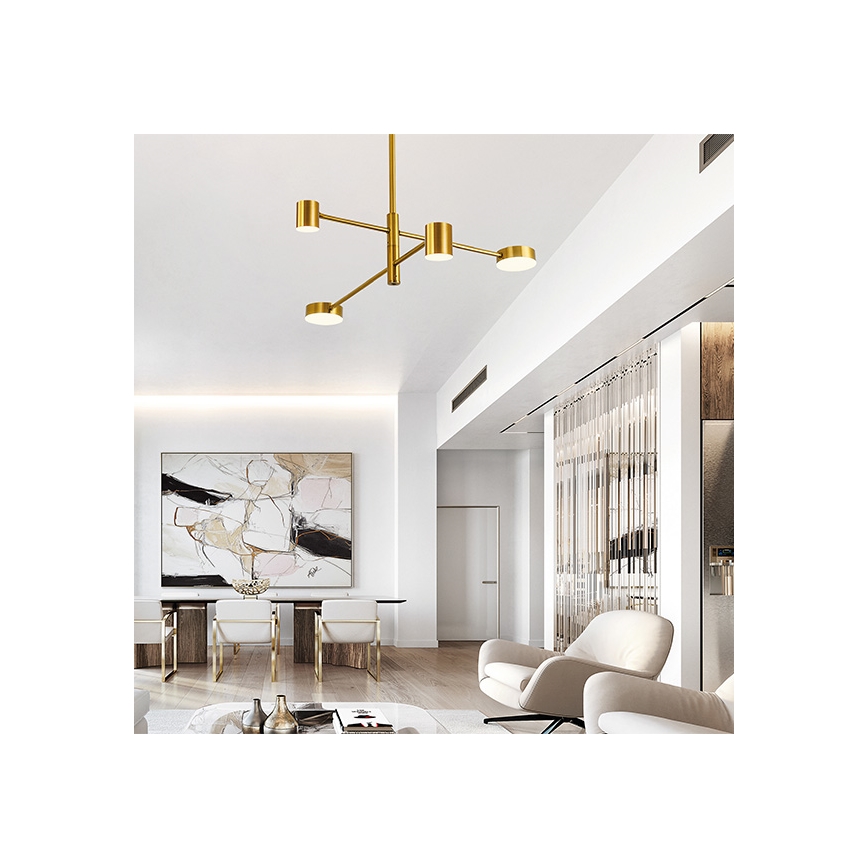 LED pendel LED/24W/230V 3000K guldfarvet