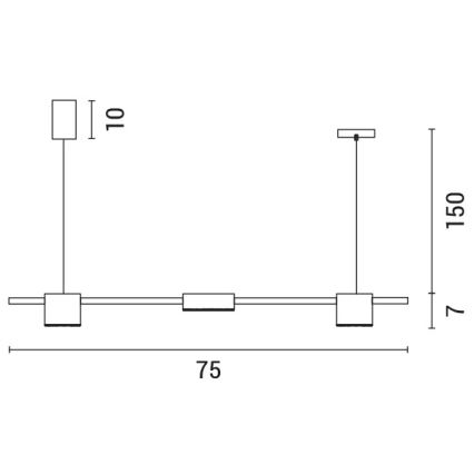 LED pendel LED/24W/230V 3000K sort