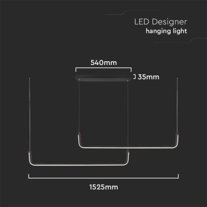 LED pendel LED/24W/230V 4000K sort