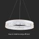 LED pendel LED/25W/230V 3000K diameter 50 cm hvid