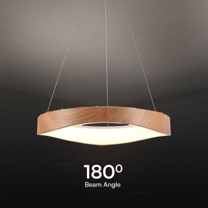 LED pendel LED/25W/230V 3000K ø 50 cm brun