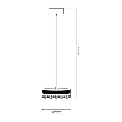 LED pendel LED/25W/230V diameter 20 cm guldfarvet